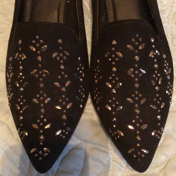 Black flats with rhinestone details - Picture 4 of 5